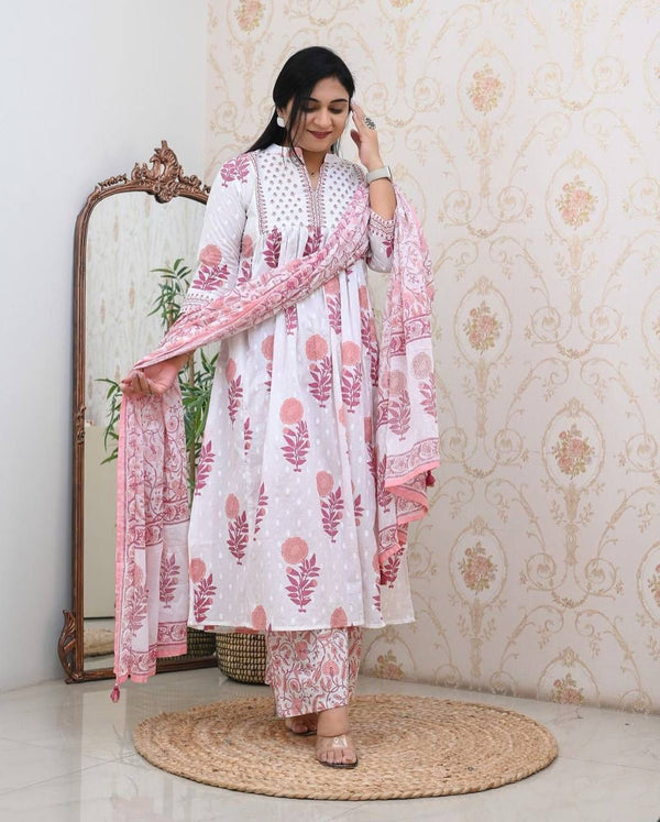 Diwali Special Pure Cotton Kurti, Pant with Dupatta Collection