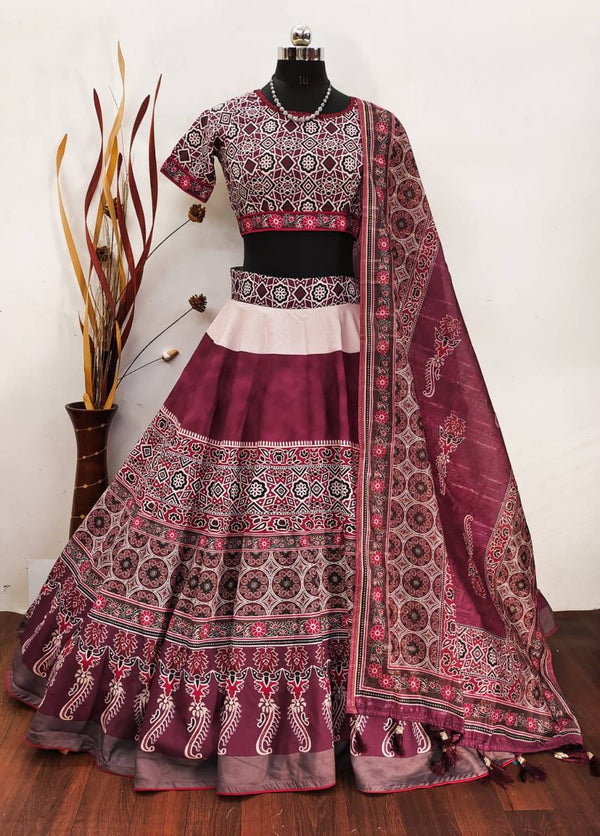 Ajrakh print Navaratri Lehenga Collection