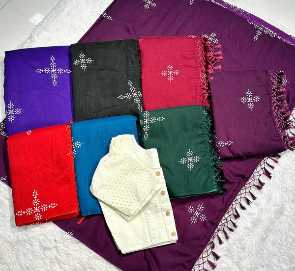 Premium Quality Muslin Cotton Silk Saree